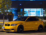BMW 1 M Coupe at night