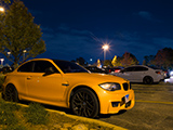 Yellow BMW 1 M Coupe