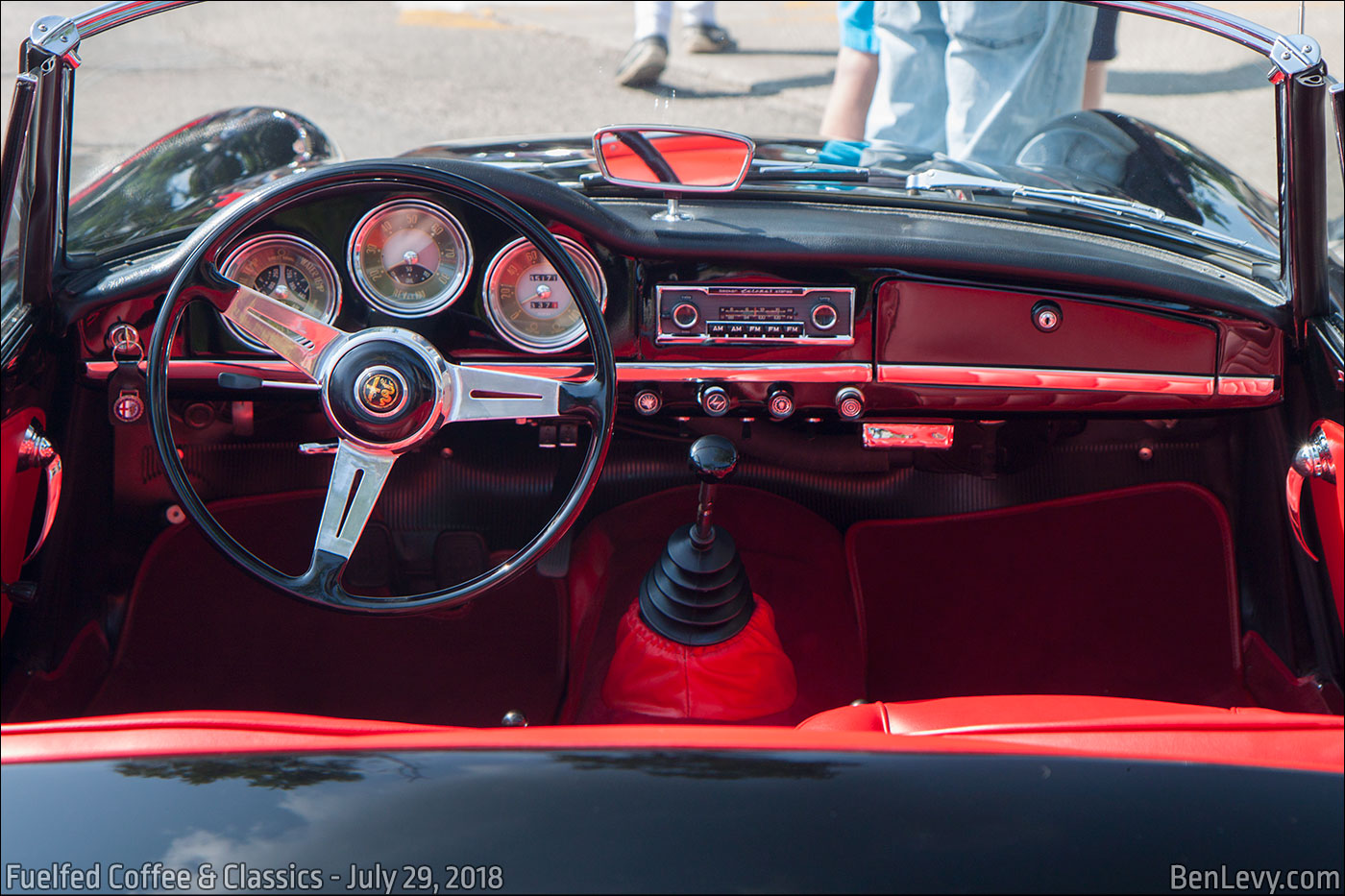 Red Alfa Romeo Giulietta Spider Veloce dashboard