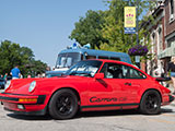 Red 1986 Porsche 911