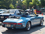 Blue Porsche 911 Cabriolet in Winnetka