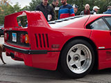 Rear wing of a Ferrari F40