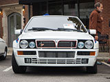 Front of white Lancia Delta Integrale