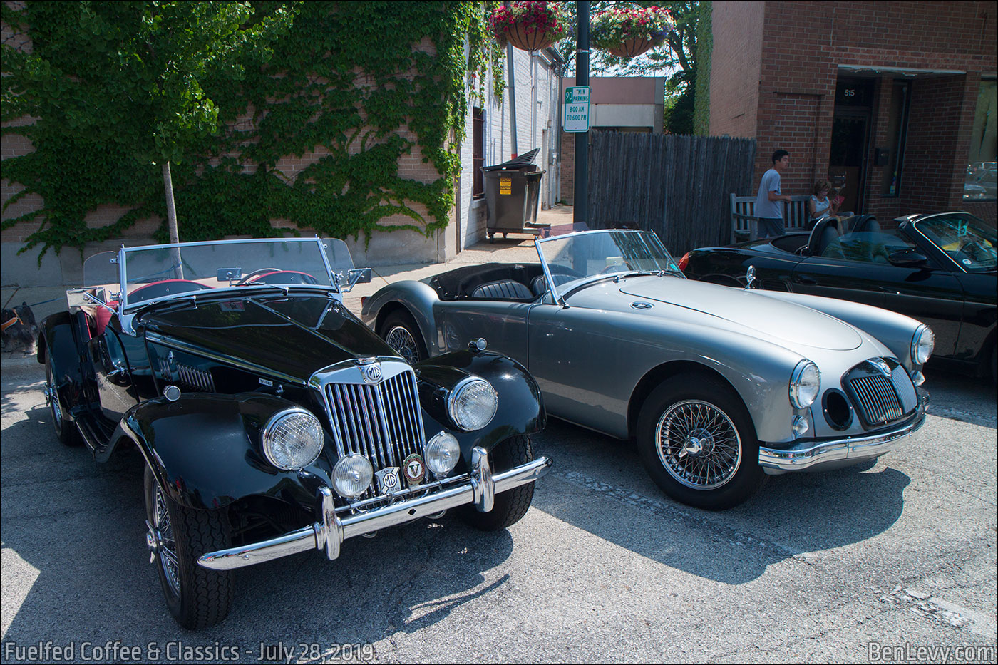 Pair of MGs at Fuelfed Coffee & Classics