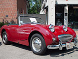 Red 1960 Austin-Healey Sprite