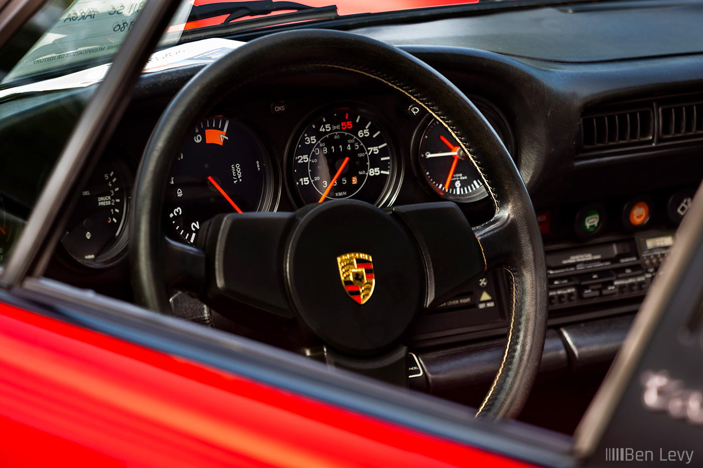 1980 Porsche 911 SC steering wheel - BenLevy.com