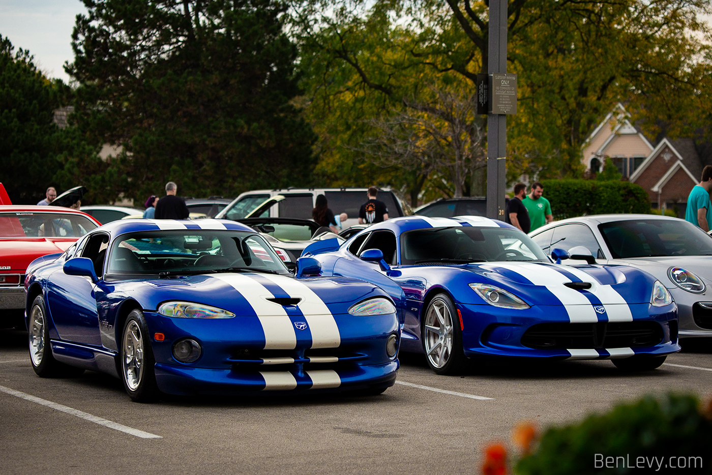 Pair of Blue Vipers at Cold Blooded Cars & Coffee