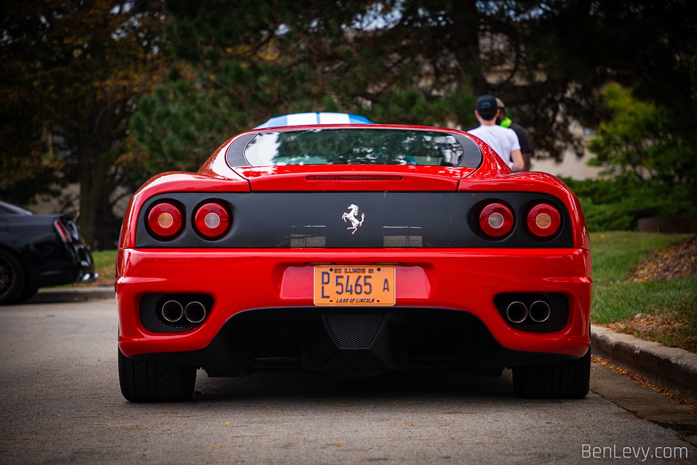 Rear of Red 360 Modena at Cold Blooded Cars & Coffee