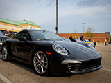 Black Porsche 911 at Cold Blooded Cars & Coffee