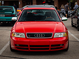 Front of Red Audi S4 Sedan