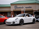 White Porsche 911 at Cold Blooded Cars & Coffee
