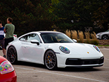 White Porsche 911 at Cold Blooded Cars & Coffee