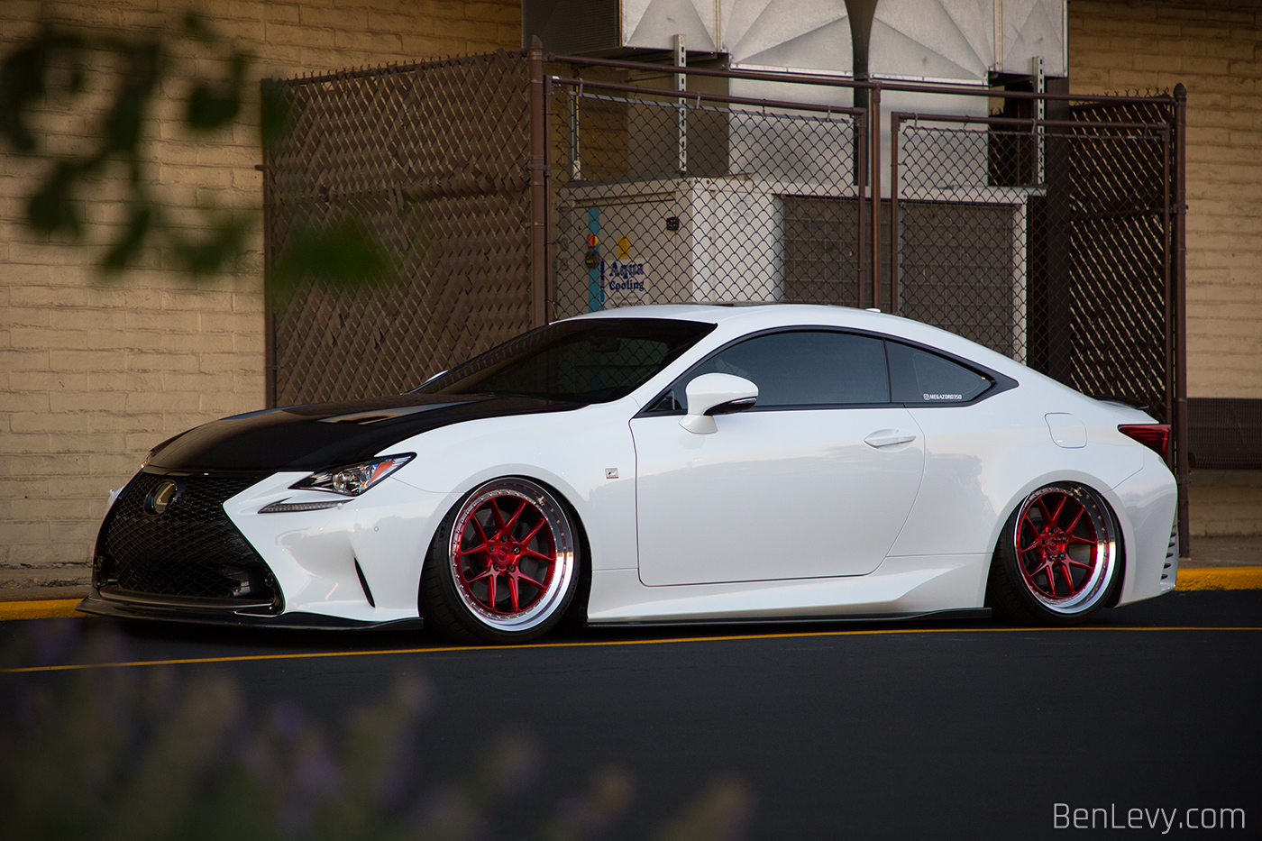 Bagged Lexus RC350 in White