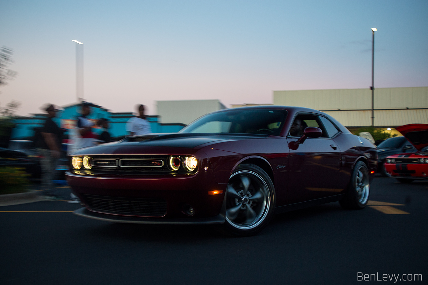 Dodge Challenger R/T Turning in Parking Lot