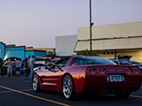 Red C5 Corvette at Sunset