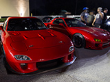 Two Red FD Mazda RX-7s