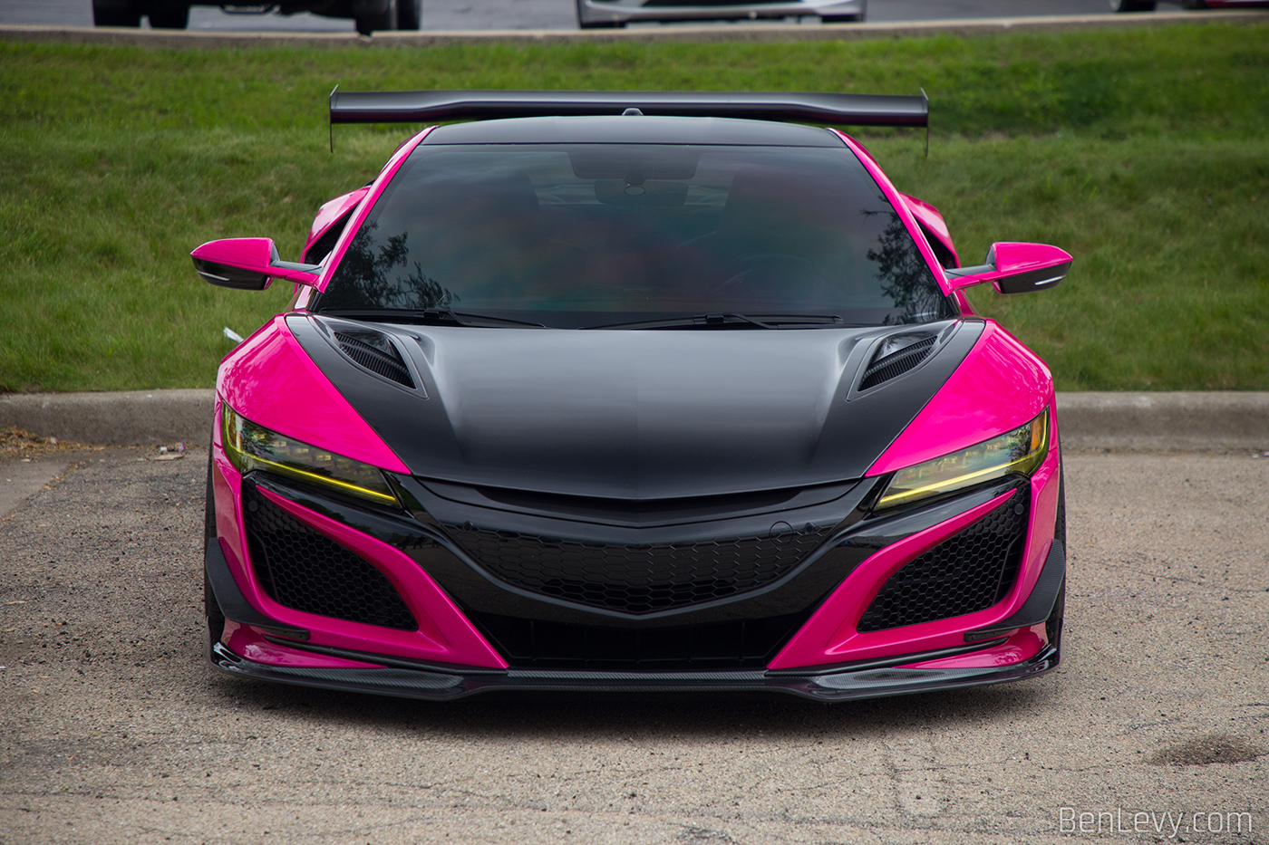 Pink and Black Acura NSX