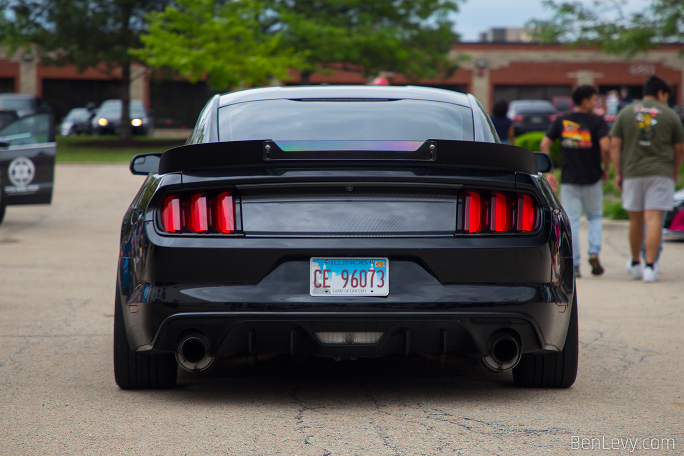 Black S550 Mustang with Custom Rear Pieces