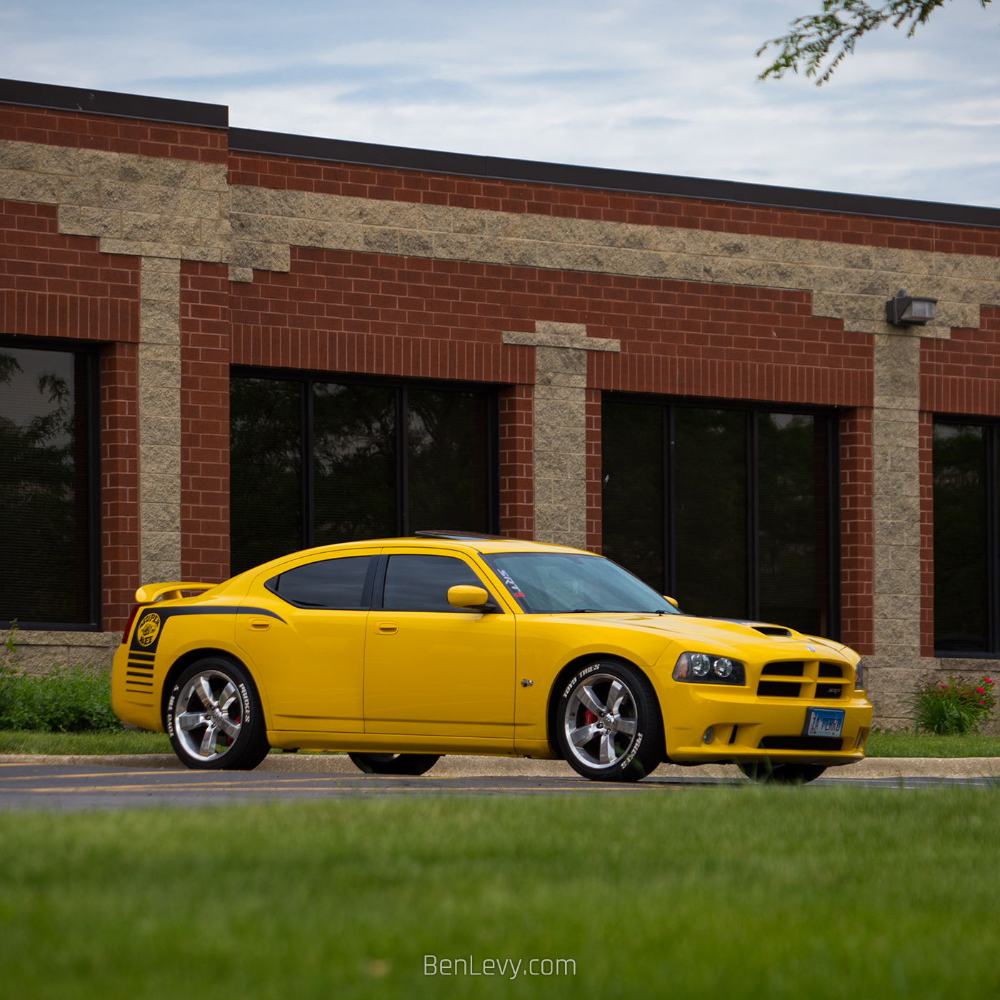 Yellow Dodge Charger SRT8 Super Bee