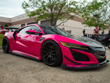 Pink Acura NSX with Black BC Forged Wheels
