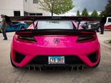 Rear of Acura NSX Wrapped in Pink