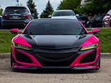 Debadged Acura NSX in Pink