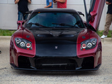 Front of a Maroon Veilside Mazda RX-7