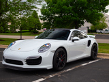 White Porsche 991 Turbo S on HRE Wheels
