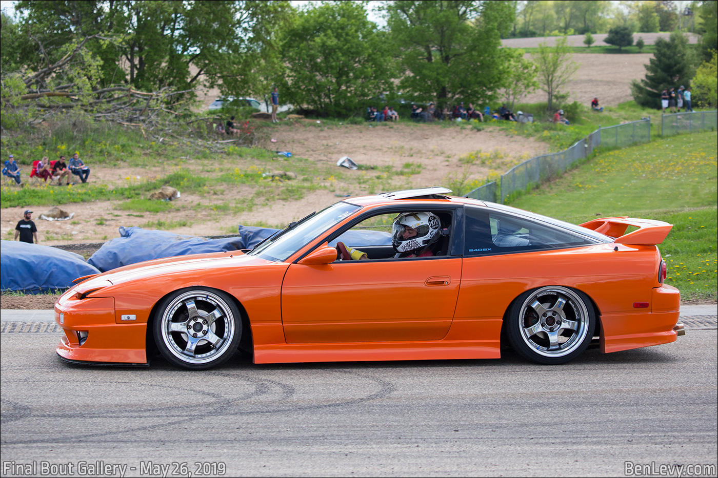 Orange Nissan 240SX on the Track at Final Bout Gallery