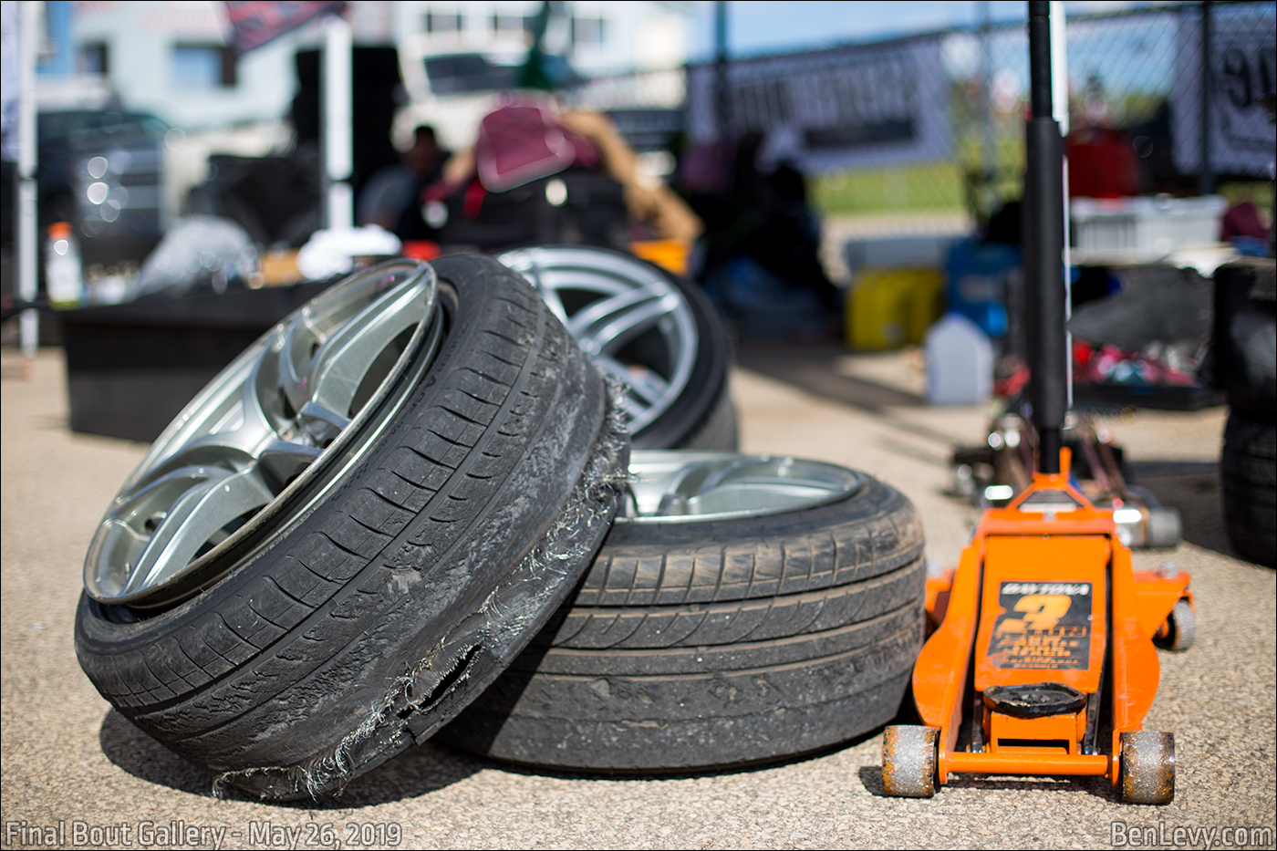 Shreaded tires at Final Bout Gallery