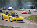 Yellow S13 coupe at Final Bout