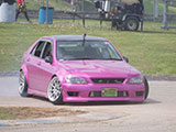Pink Toyota Altezza drifting