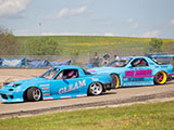 Miata and RX-7 drifting at Final Bout Gallery