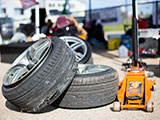 Shreaded tires at Final Bout Gallery