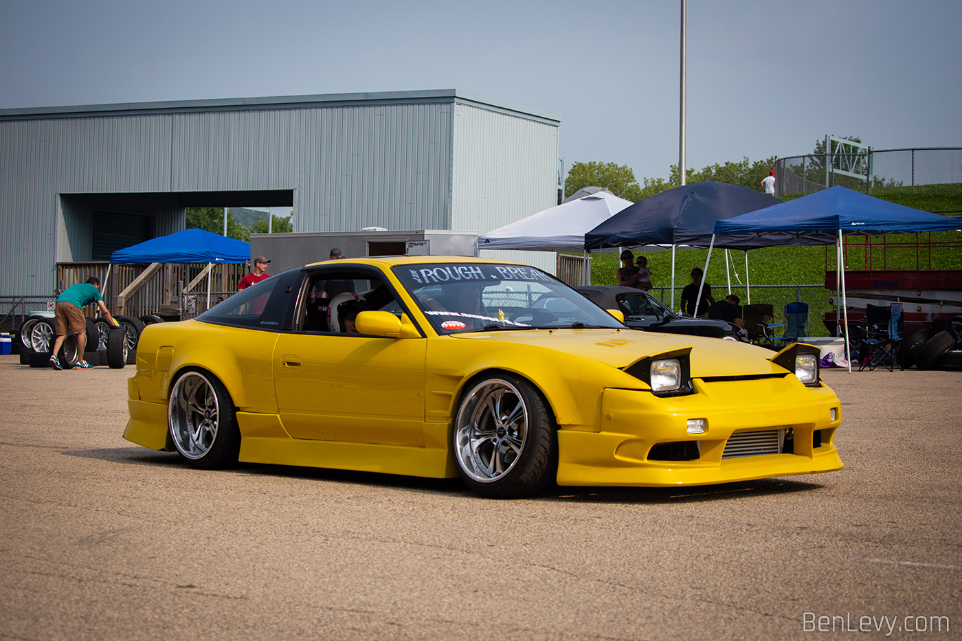 Yellow S13 240SX at Final Bout in Wisconsin