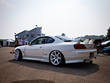 White Nissan Silvia at track in Shawano, WI