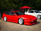 Red RPS13 240SX at Final Bout in Wisconsin