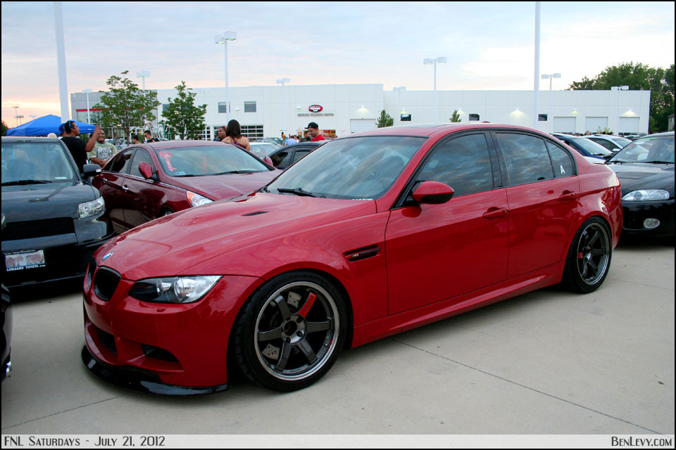 Red BMW M3 sedan