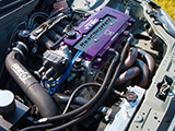 Clean Honda Civic engine bay