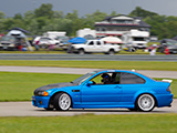 Blue BMW M3 drifting at Autobahn Country Club
