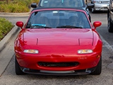 Red NA Miata with front lip