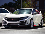 White Civic Type-R at night