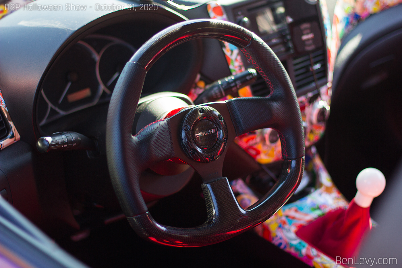 NRG Innovations steering wheel in Subaru WRX
