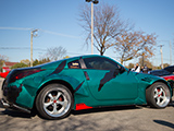 Green widebody Nissan 350Z
