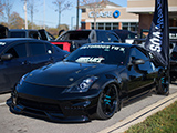 Black Nissan 350Z with CF Hood and Fenders