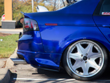 Rear Quarter on Custom Blue Acura TL
