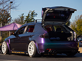 Subaru WRX hatchback with air suspension