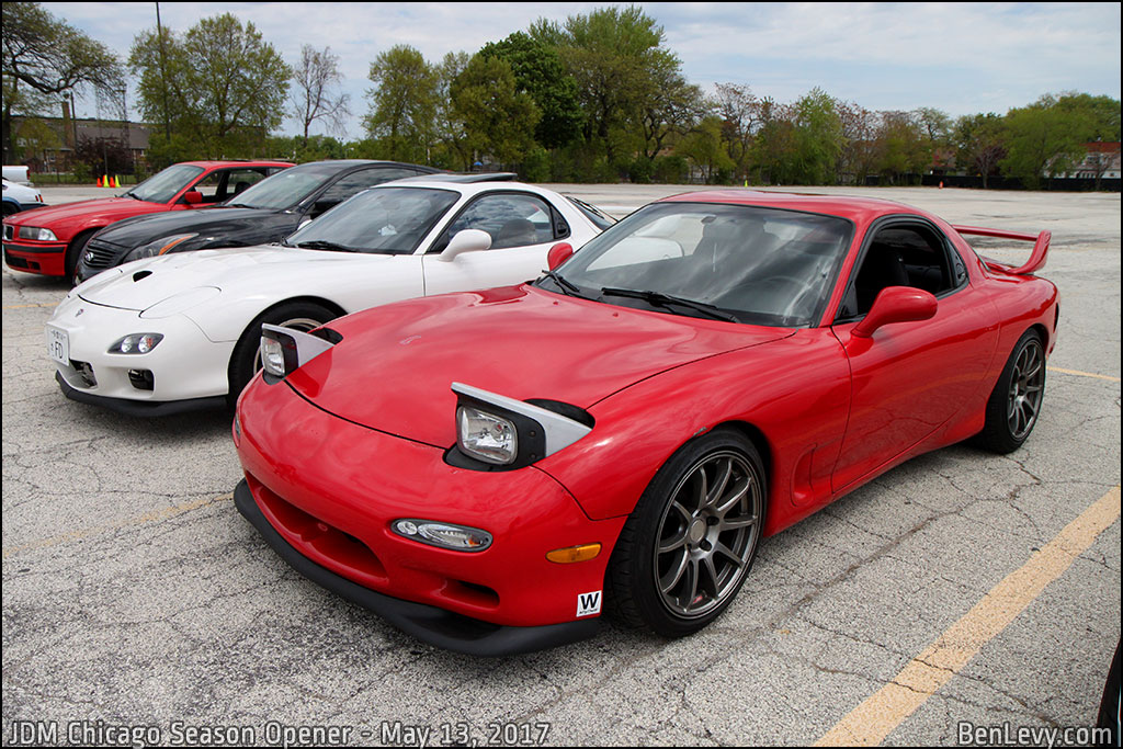 Red FD RX-7 at Car Meet in Chicago