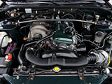 KA24 Engine with Green Valve Cover