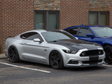 Supercharged Silver Ford Mustang 5.0